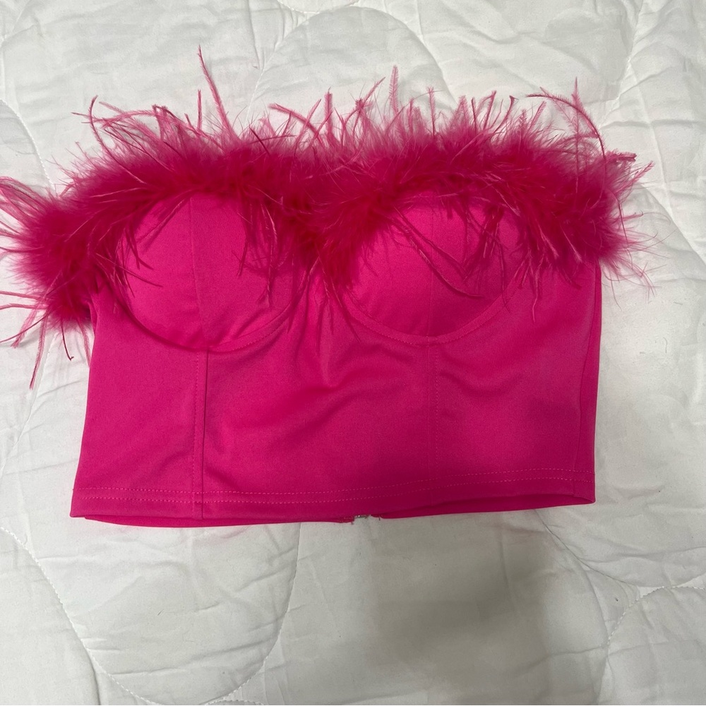 Feather Bustier top